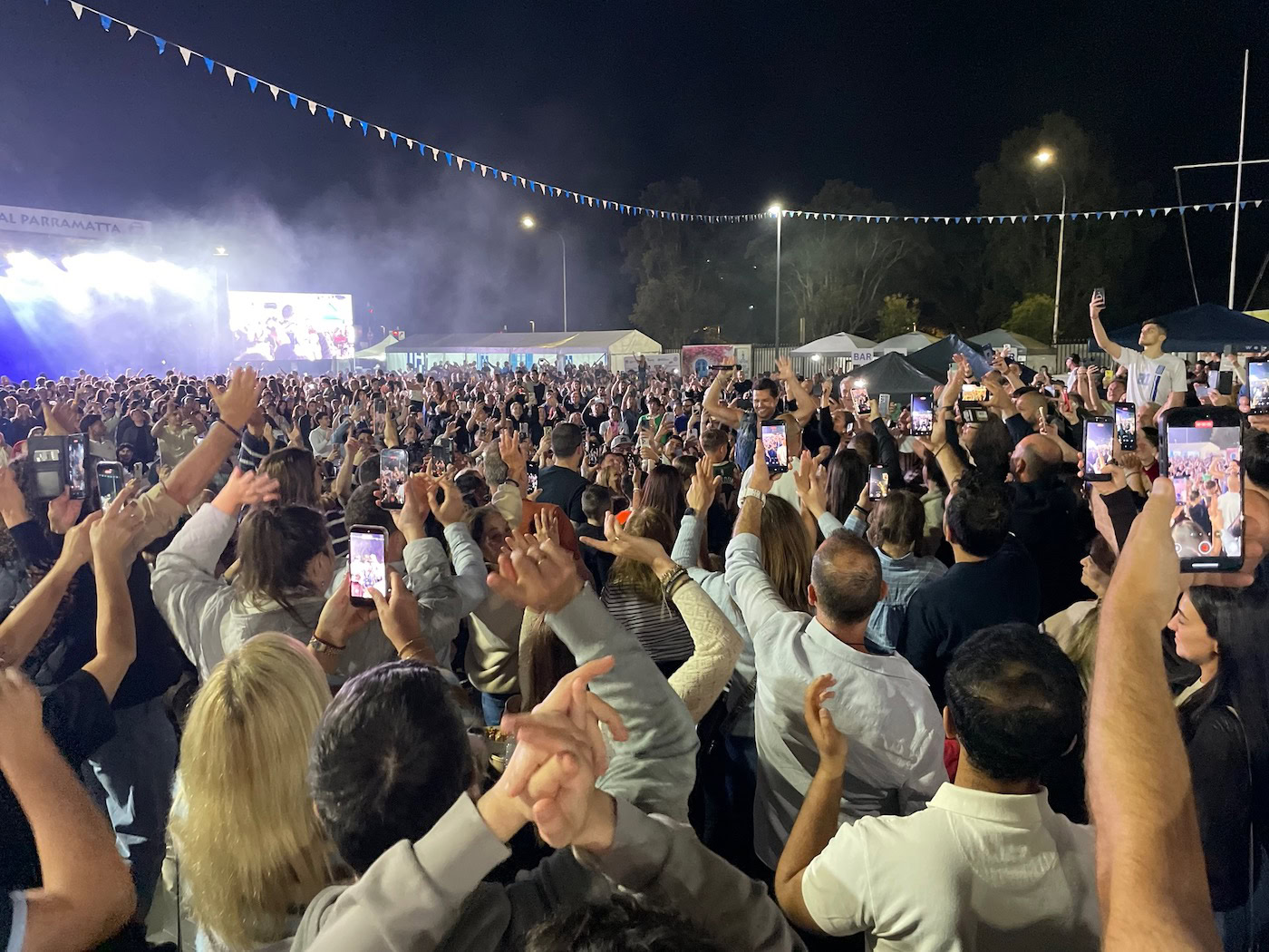 Lets Go Greek Festival Parramatta Night Crowd