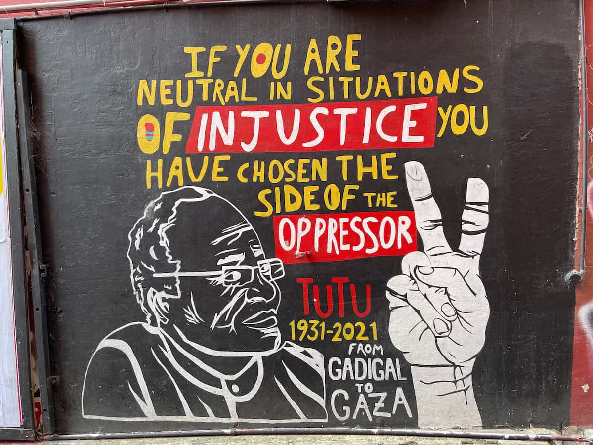 Desmond Tutu Injustice Mural Newtown Street Art Sydney
