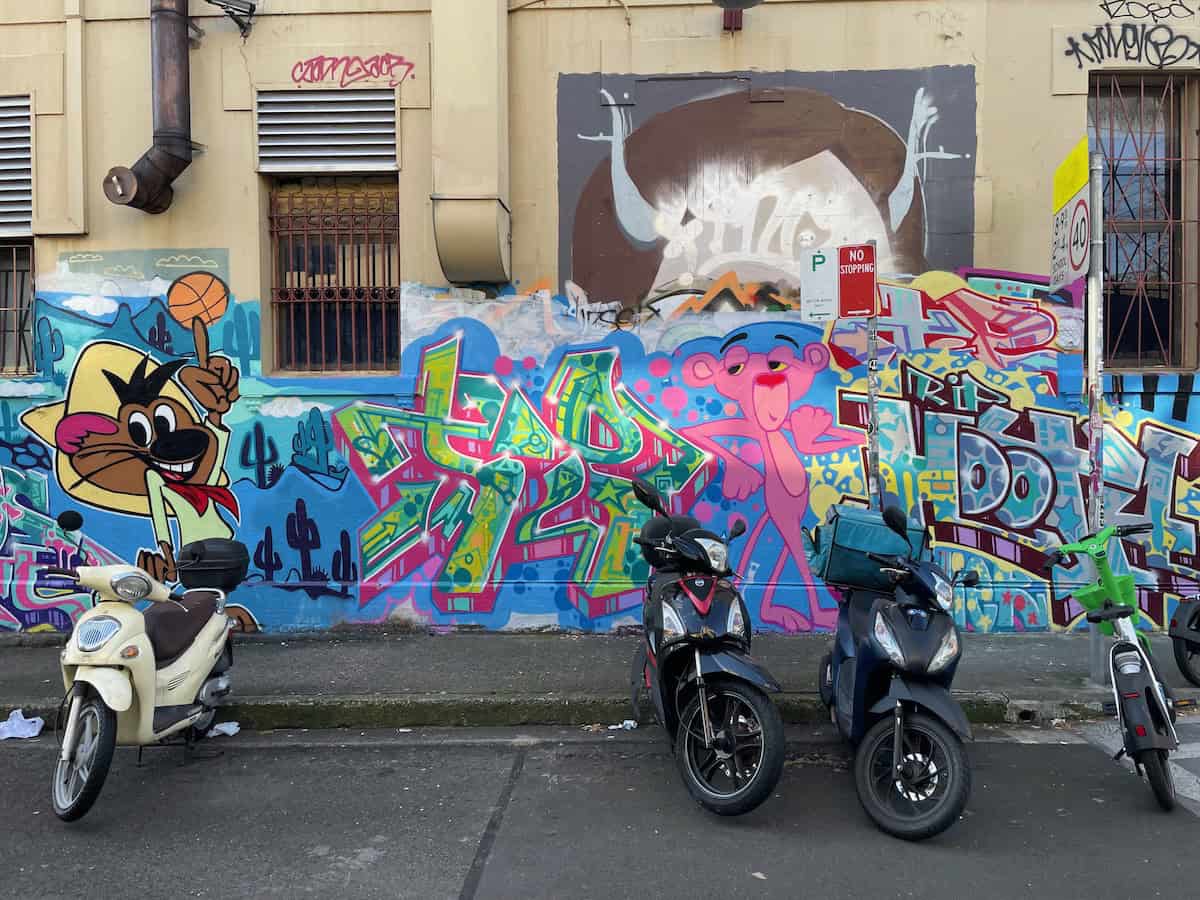 Pink Panther Street Art Newtown